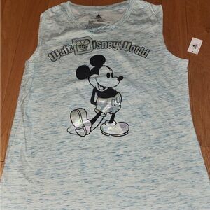 Disney Light Blue Mickey Mouse Tank Top Women’s Size Large